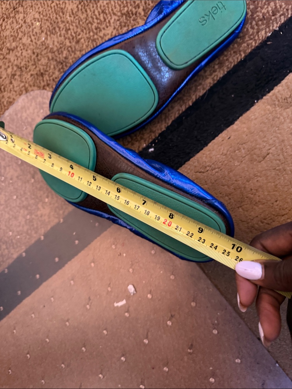 Tieks Metallic Royal Blue Ballet Flats - Picture 6 of 6